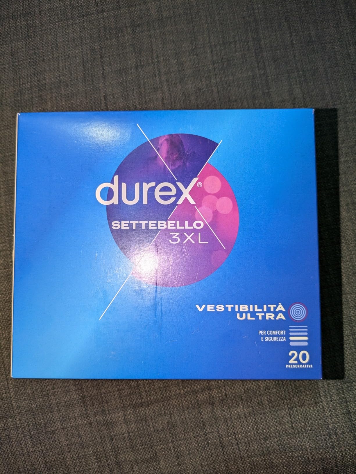 Durex Jeans 3XL preservativi 20 pezzi larghi 64 mm