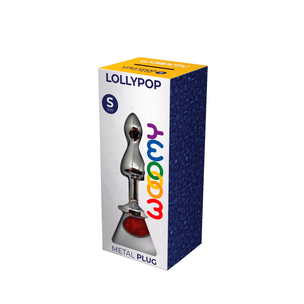 Wooomy Lollypop Red plug anale in metallo rosso
