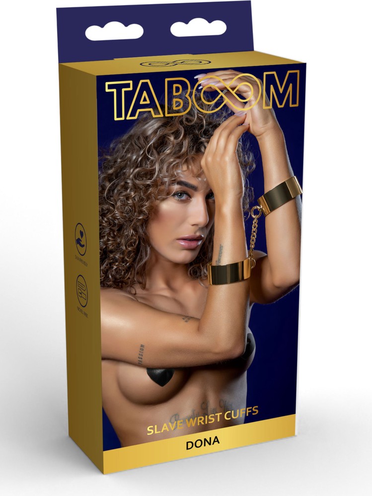 Taboom Dona Slave Wrist Cuffs polsini metallo