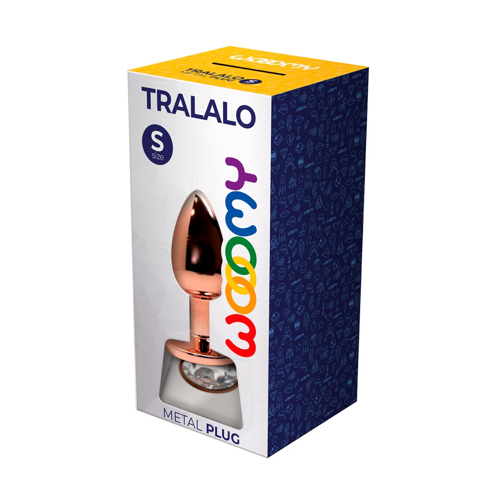 Wooomy Tralalo plug anale metallo White diamante
