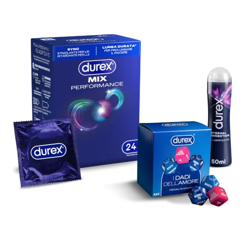 Durex Performance Kit Preservativi Retard Sync 24 pz + Gel 50ml