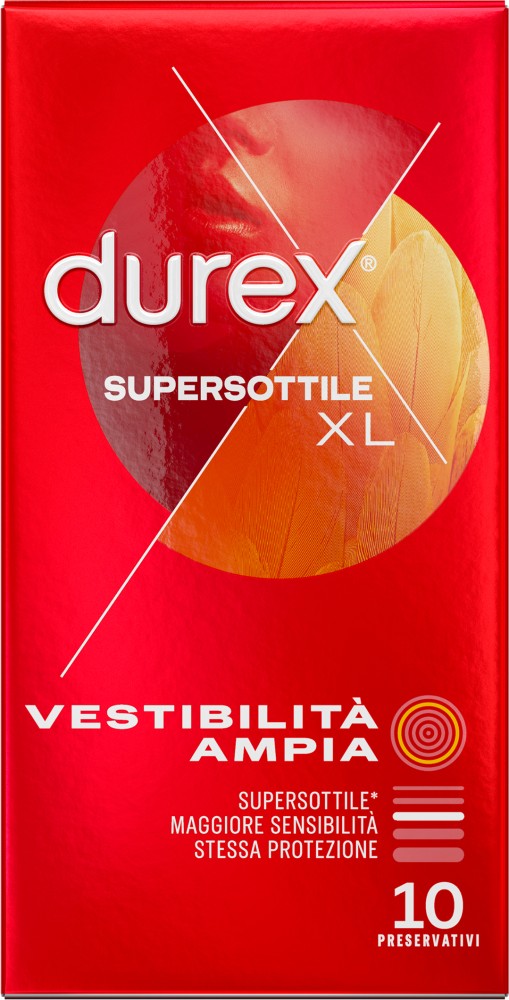 Durex Supersottile XL preservativi sottili 60 mm