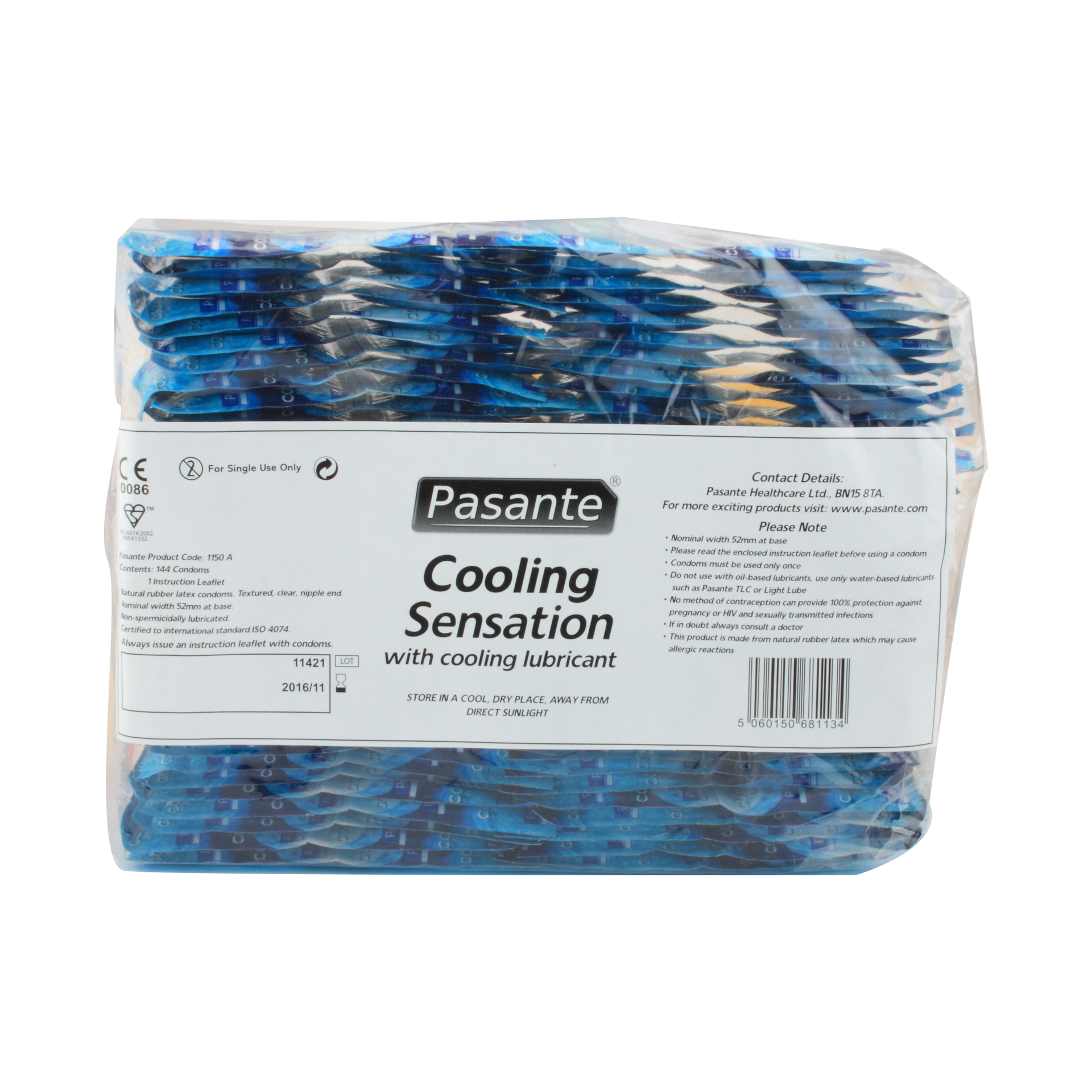 Pasante Cooling Sensation preservativi effetto freddo 144 pezzi