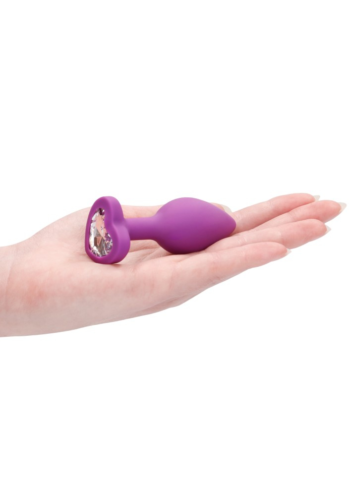 Ouch! Diamond Heart Regular plug anale viola silicone
