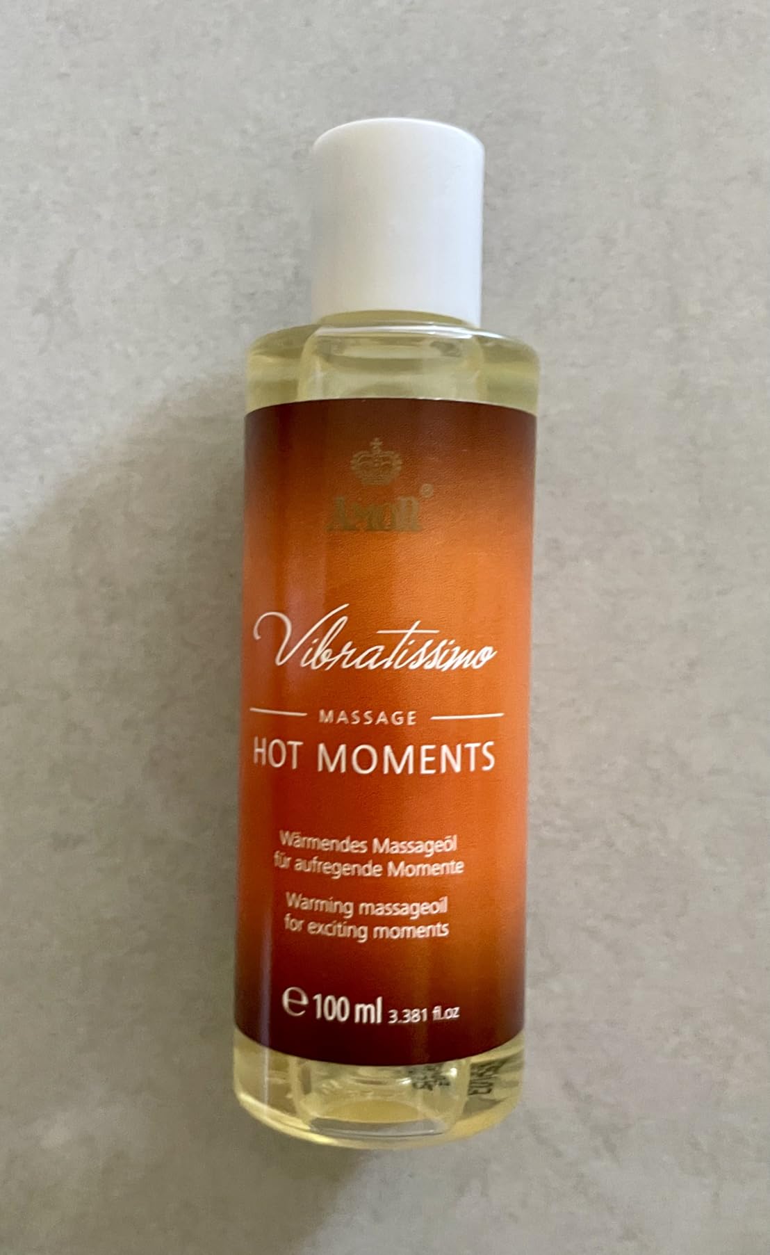 Amor Vibratissimo Hot Moments olio massaggio 250 ml riscaldante