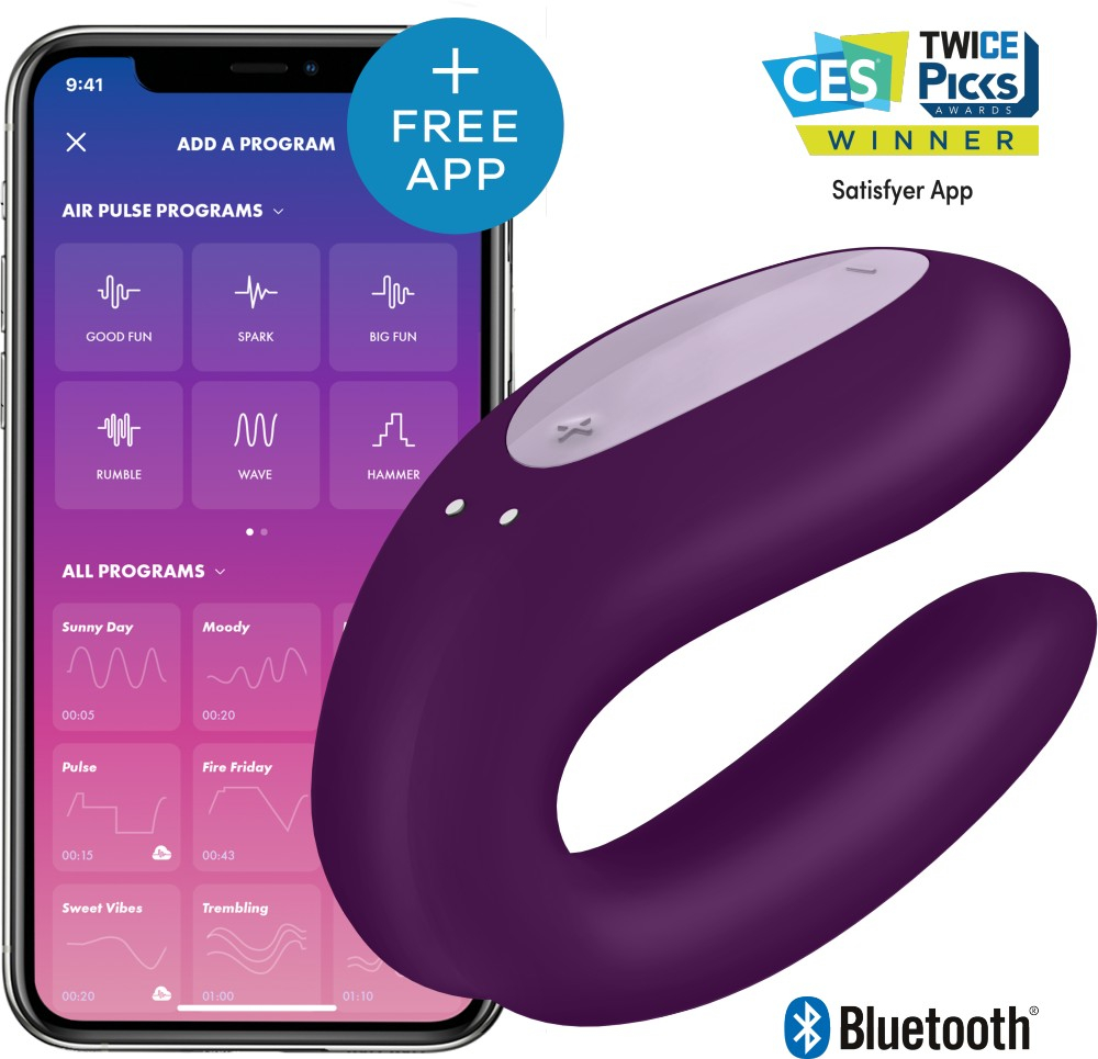 Satisfyer Double Joy stimolatore coppia viola