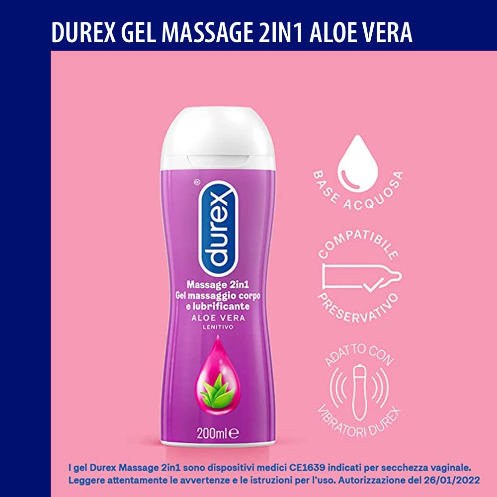 Durex Jeans preservativi + Massage 2in1 set 27pz+200ml