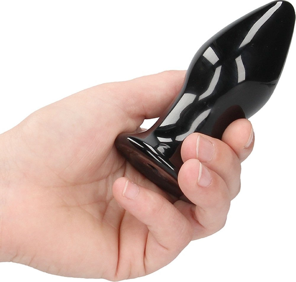 Chrystalino Stretchy plug anale vetro vibrante telecomando