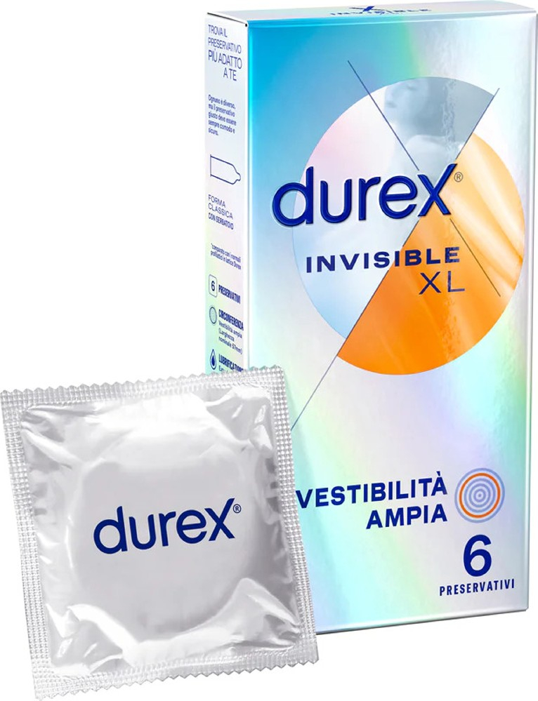 Durex Invisible XL preservativi sottili extralarge