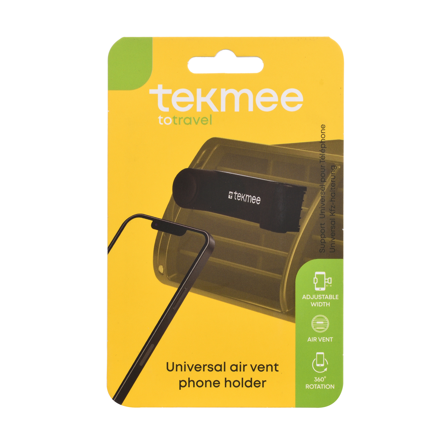 Tekmee Car Vent supporto auto smartphone rotazione 360°