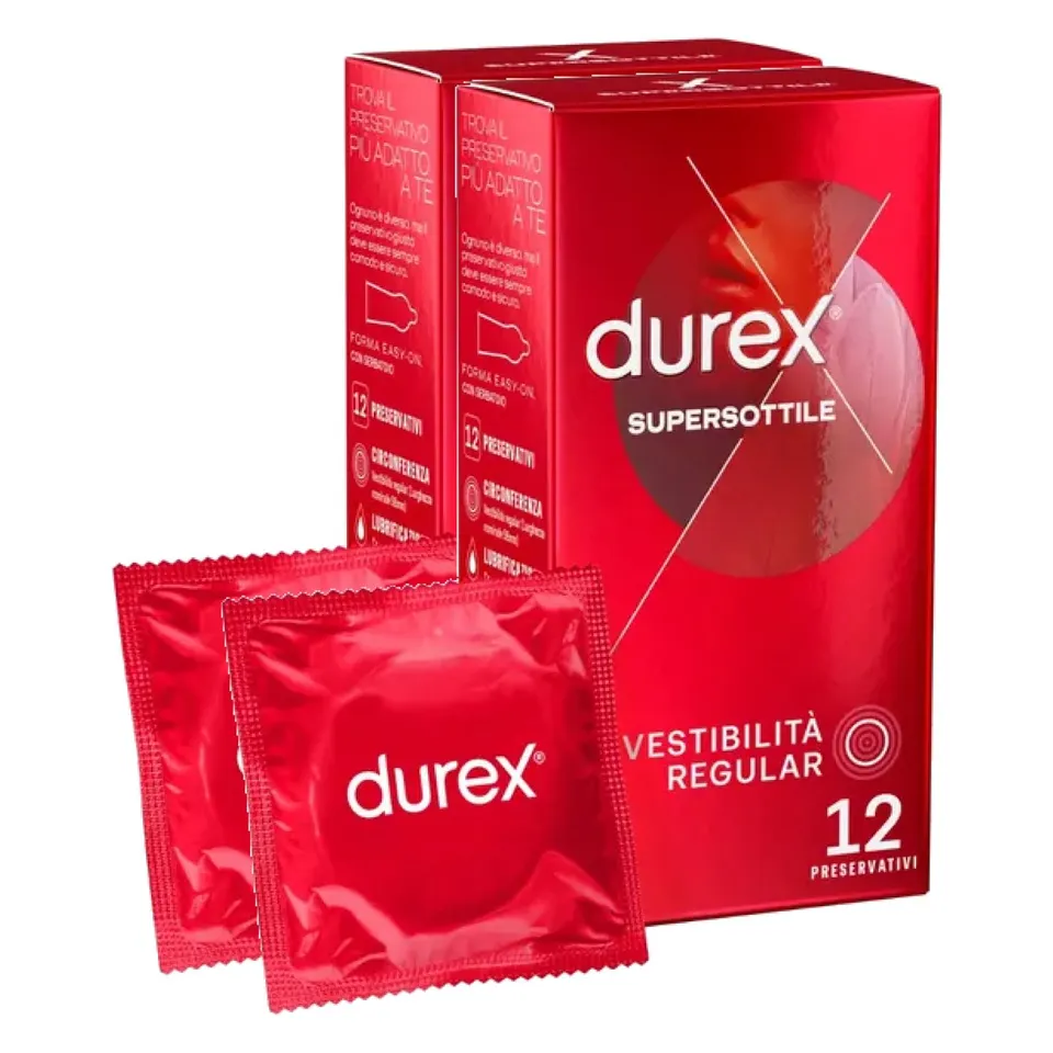 Durex Supersottile profilattici sottili 56mm 2x12 pezzi