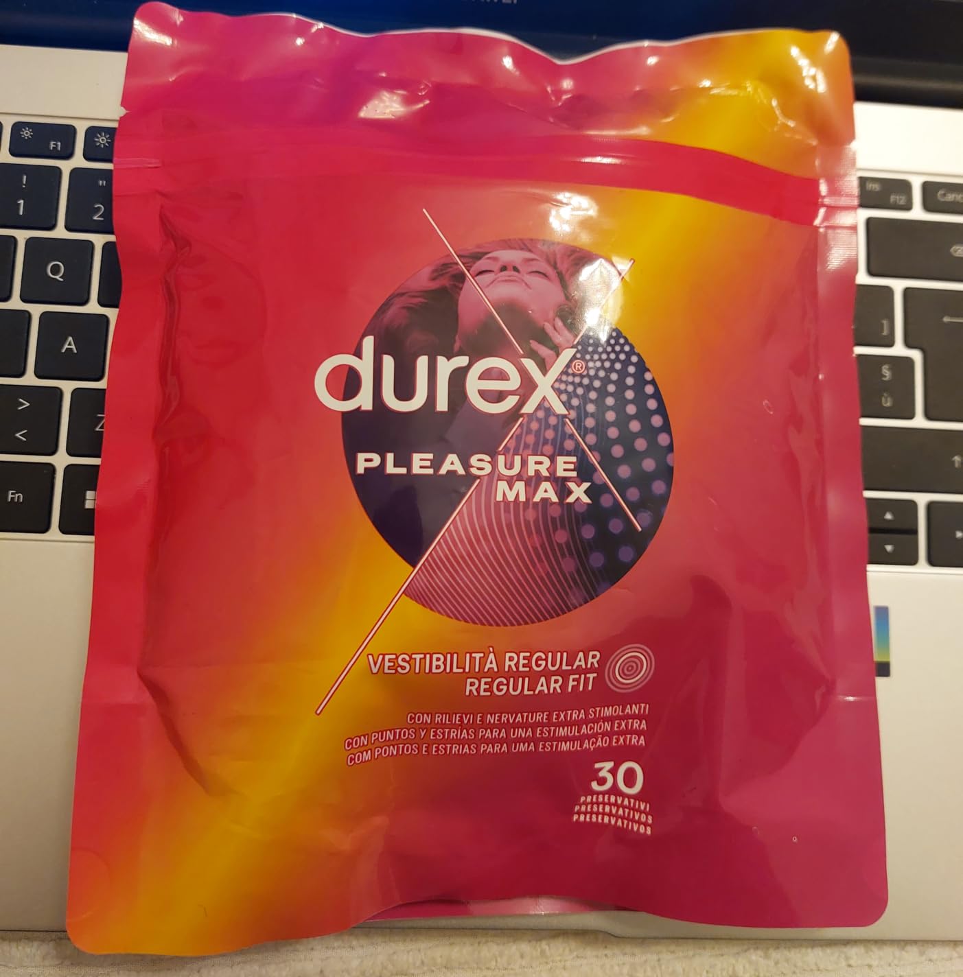 Durex Pleasuremax Profilattici Nervature 30 Pezzi 56 mm