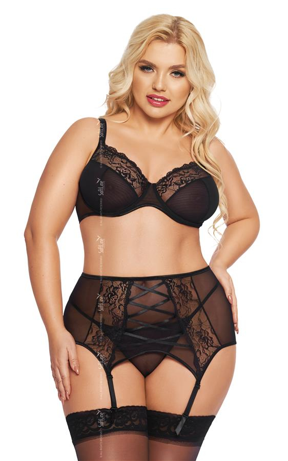 Softline Dolores completino intimo tulle e pizzo nero