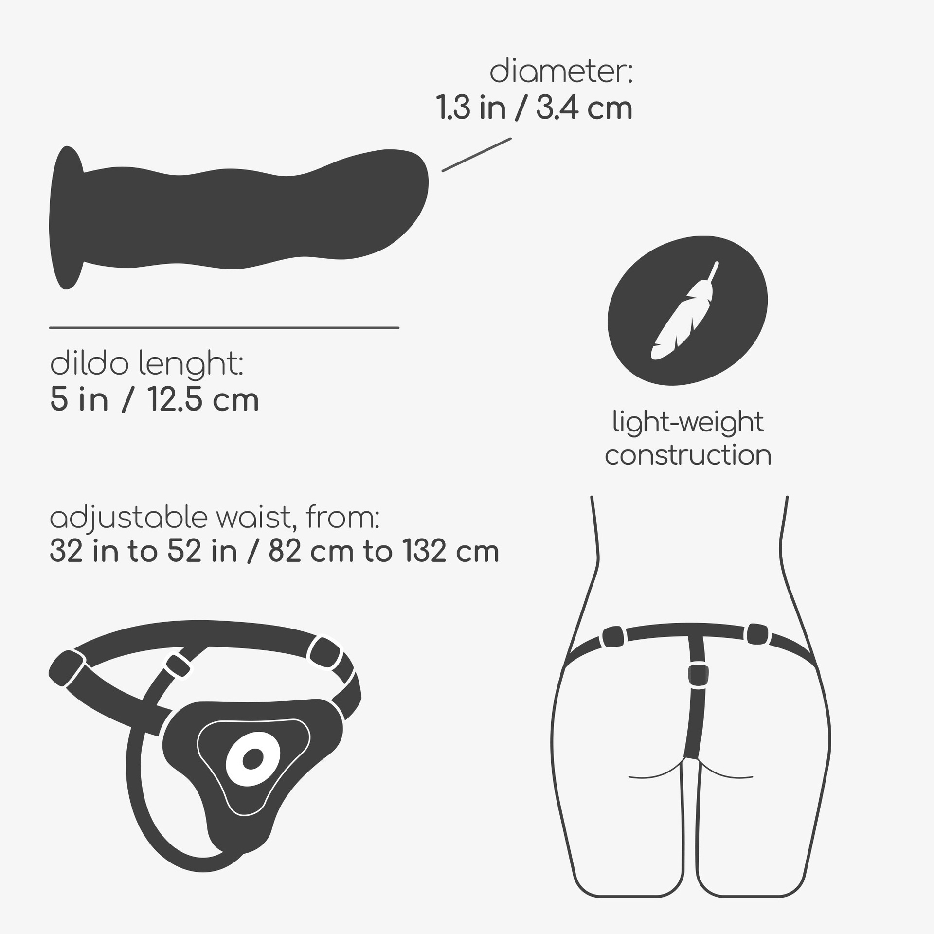 Crushious Snapper strap-on con dildo in silicone