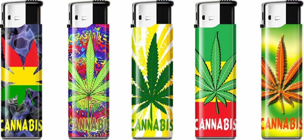 Atomic Flat F2 Cannabis accendini ricaricabili box 50