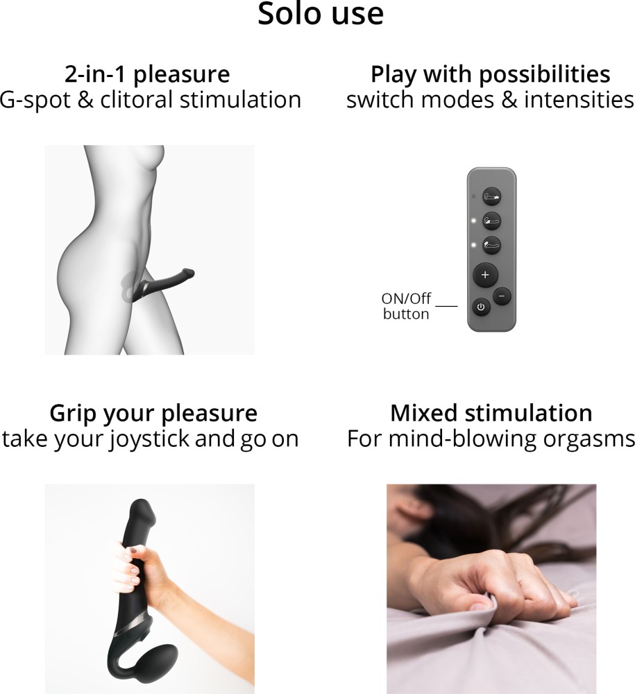Strap-on-me Multi Orgasm Bendable strap-on nero vibrante
