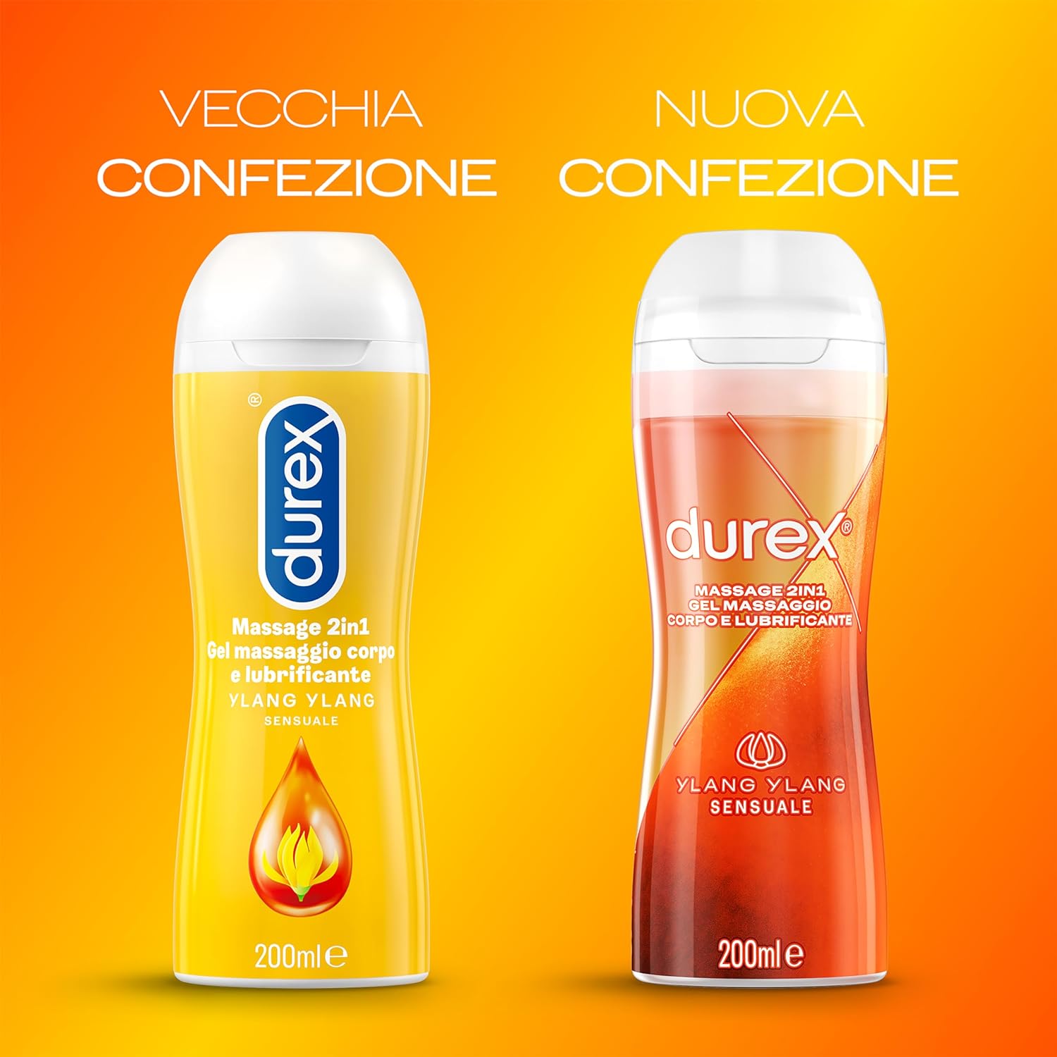 Durex Massage 2 in 1 Sensual lubrificante 200 ml ylang ylang