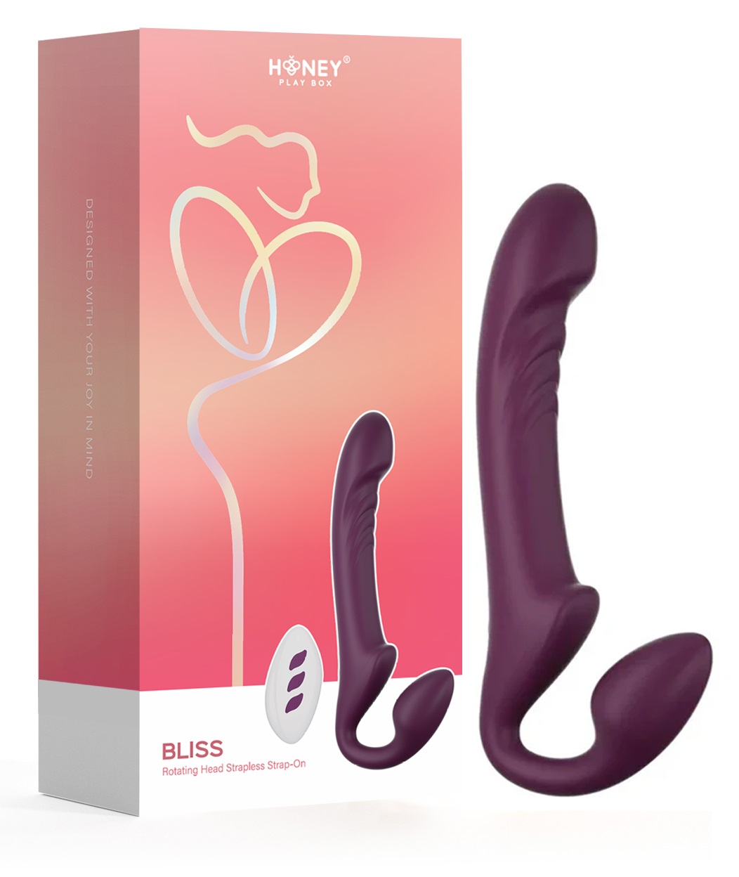 Honey Play Box Bliss strap-on strapless rotante ricaricabile