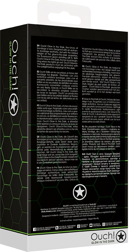 Ouch! Body Harness Glow in the Dark harness S/M fluorescente