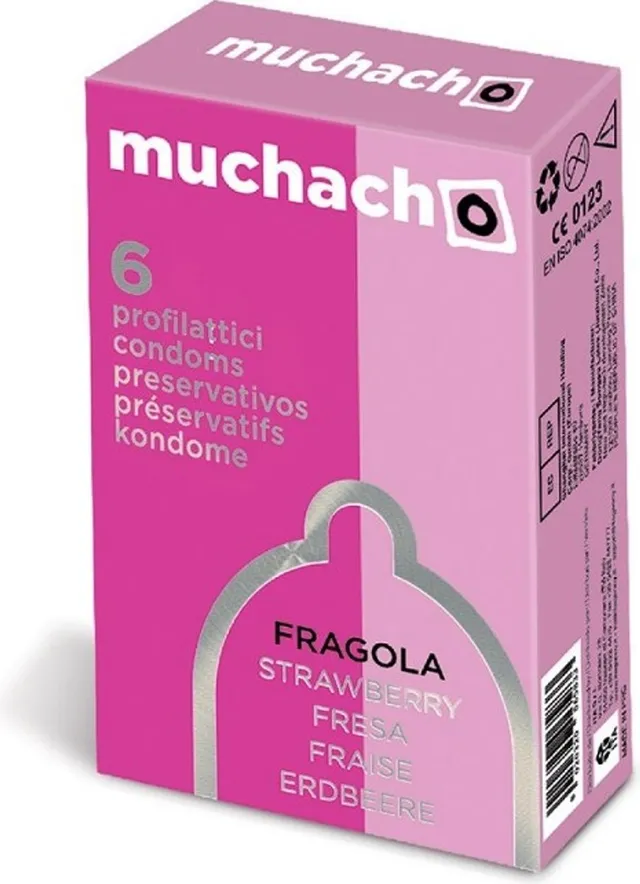 Muchacho Fragola preservativi lattice 54 mm gusto fragola