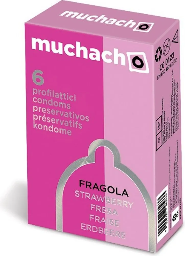 Muchacho Fragola preservativi lattice 54 mm gusto fragola