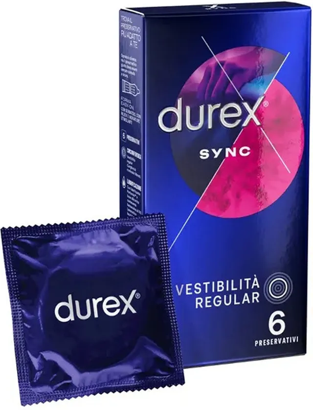 Durex Sync preservativi 6 pezzi stimolante e ritardante