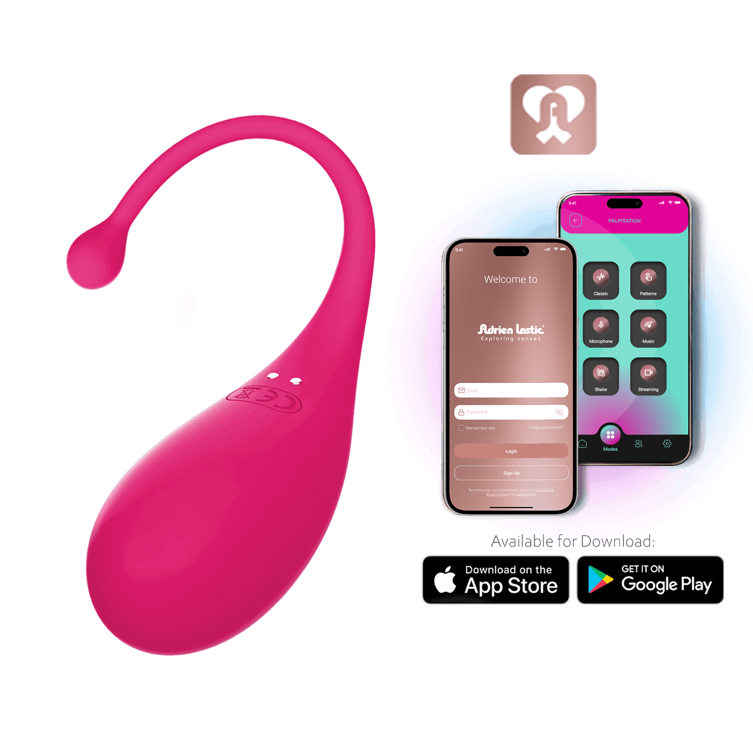 Adrien Lastic Palpitation ovetto vibrante app silicone