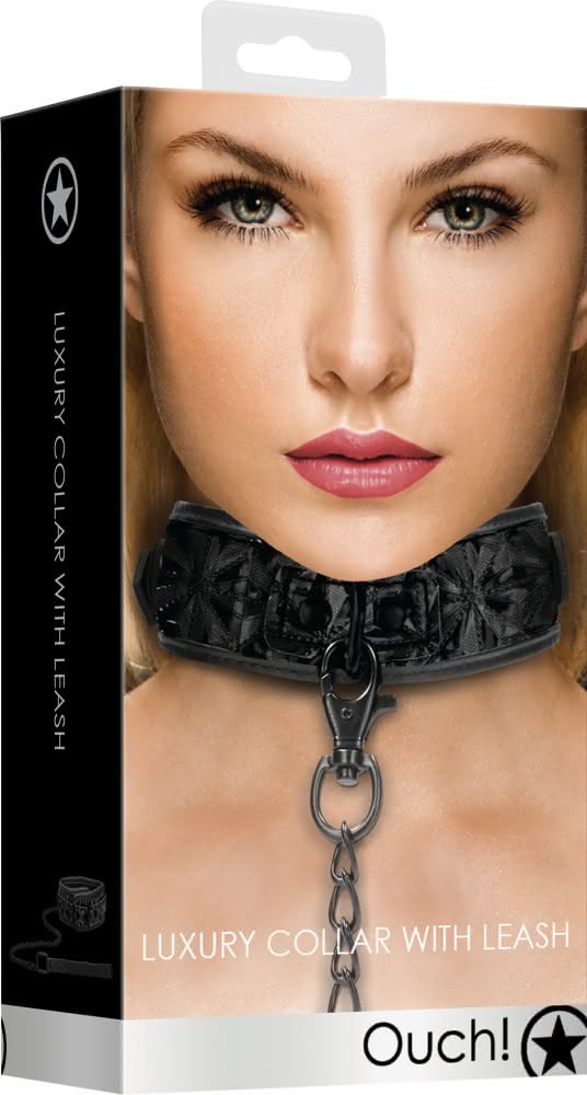 Ouch Luxury Collar collare con guinzaglio 52,5 cm