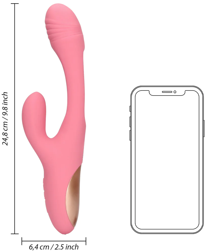 Loveline Flapping G-Spot Rabbit vibratore in silicone