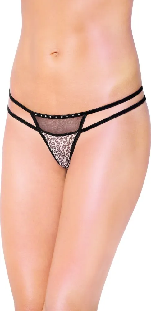 Softline 2459 G-String Perizoma Leopardato con Strass