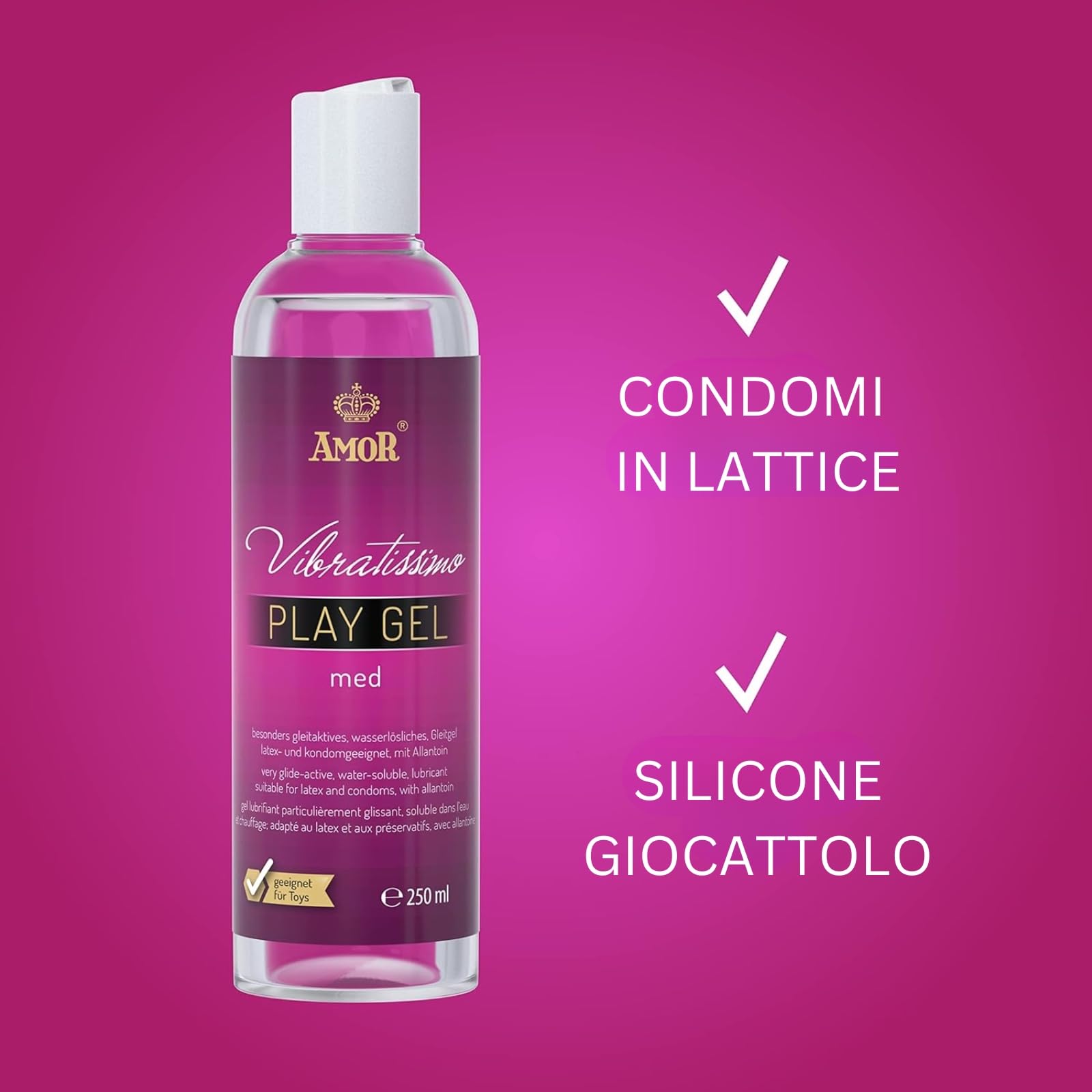 AMOR Vibratissimo Play Gel Med lubrificante 250 ml base acqua