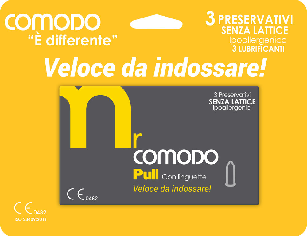 mrComodo Pull preservativi anallergici ultrasottili con applicatore