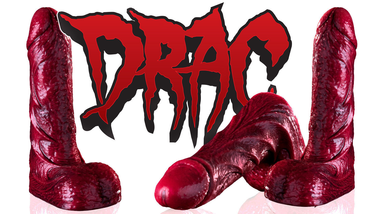 Fleshjack Freaks Drac dildo fantasy in silicone rosso