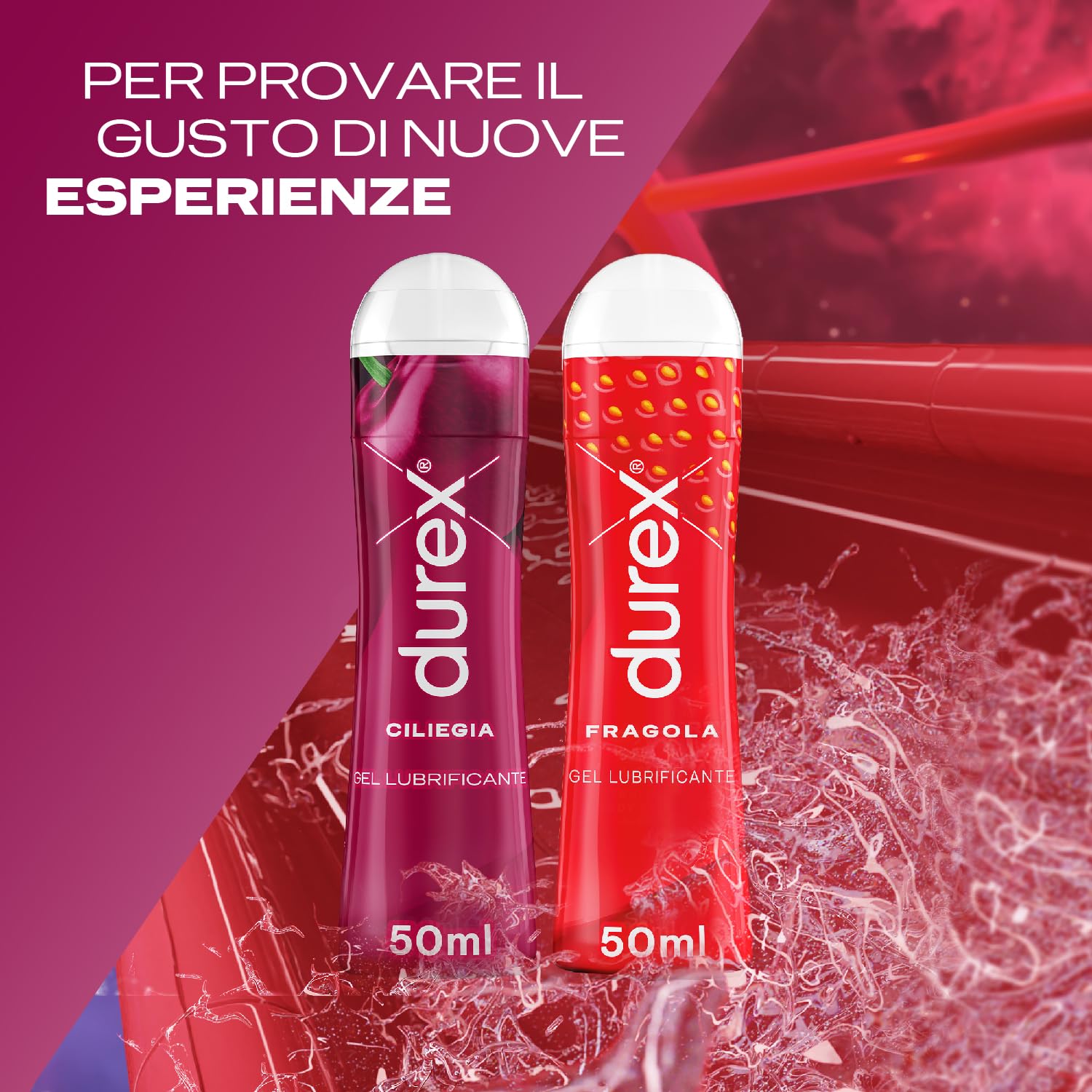 Durex Cherry gel lubrificante ciliegia 2x50 ml