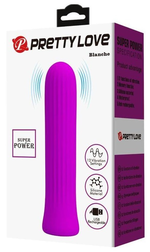 Pretty Love Blanche bullet vibrante 10 cm turchese