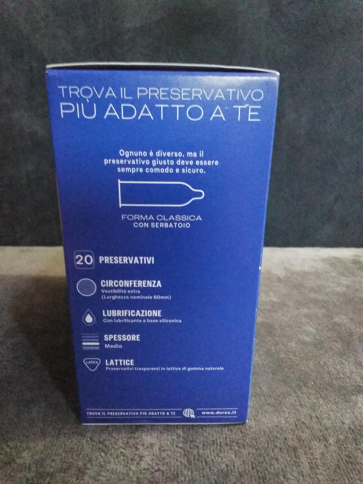 Durex Jeans 2XL preservativi XXL 60 mm 20 pezzi