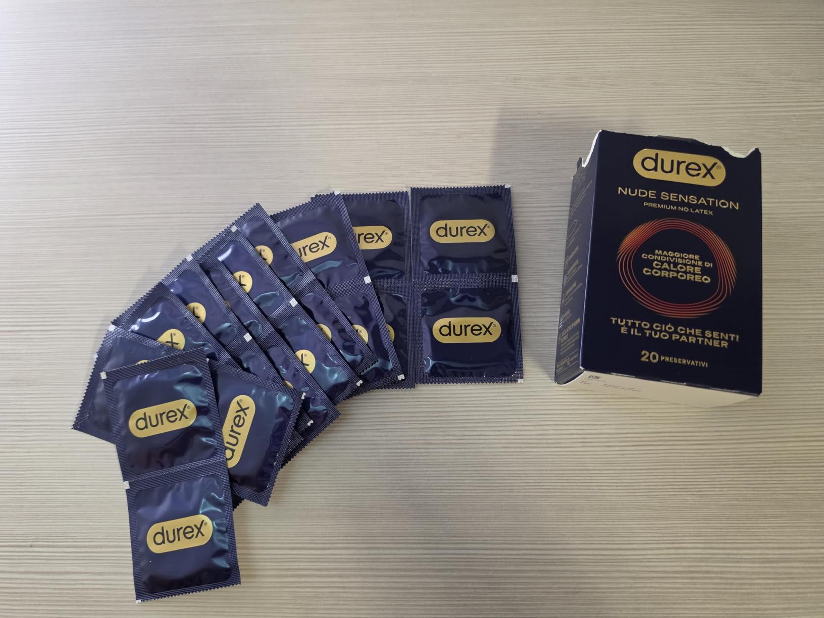 Durex Nude Sensation preservativi nitrile 20 pezzi senza lattice