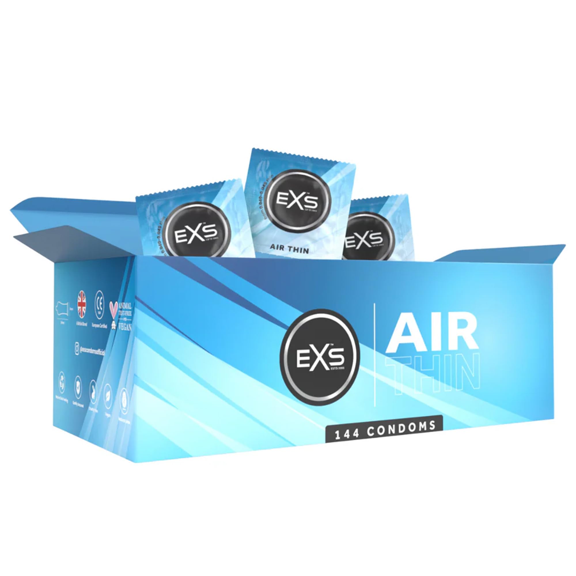 EXS Air Thin preservativi ultrasottili 12 pezzi vegan