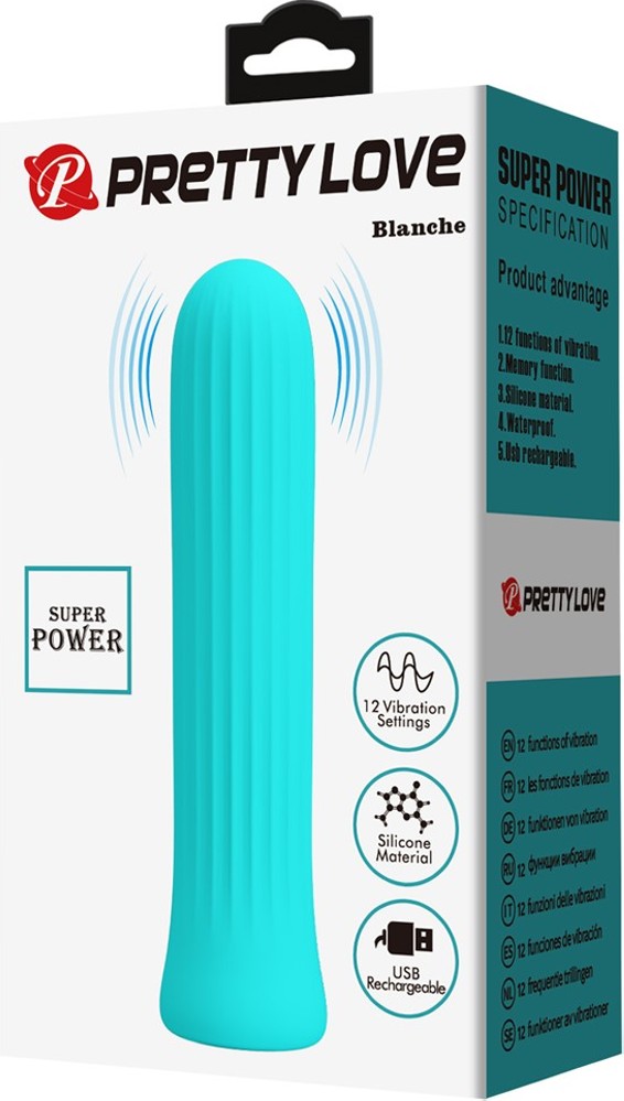 Pretty Love Blanche mini vibratore bullet turchese USB