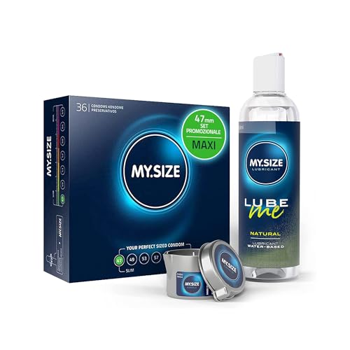 MY.SIZE PRO set preservativi 36 pezzi 47 mm + gel + candela