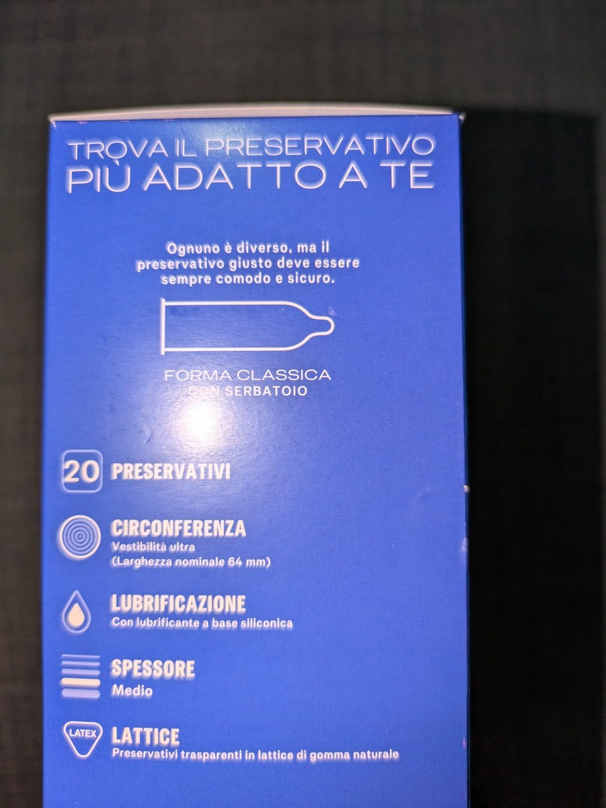 Durex Jeans 3XL preservativi 20 pezzi larghi 64 mm