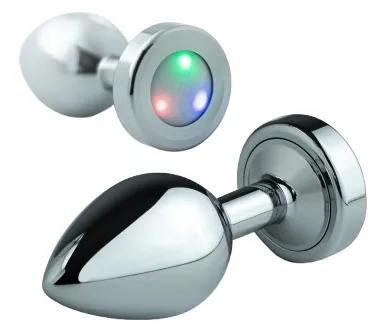 Crushious Borealis Plug Anale Metallo con LED 3 luci