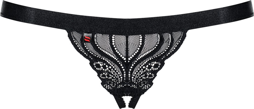 Obsessive 828-THC-1 perizoma aperto crotchless pizzo nero
