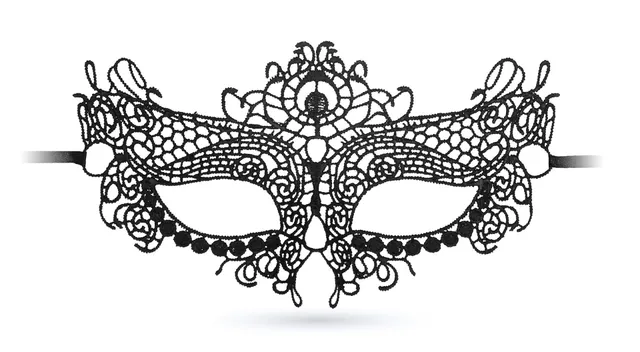 Crushious Mystica mascherina in pizzo nero