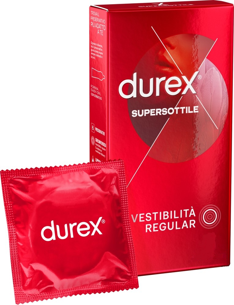 Durex Supersottile Regular preservativi sottili 6 pezzi