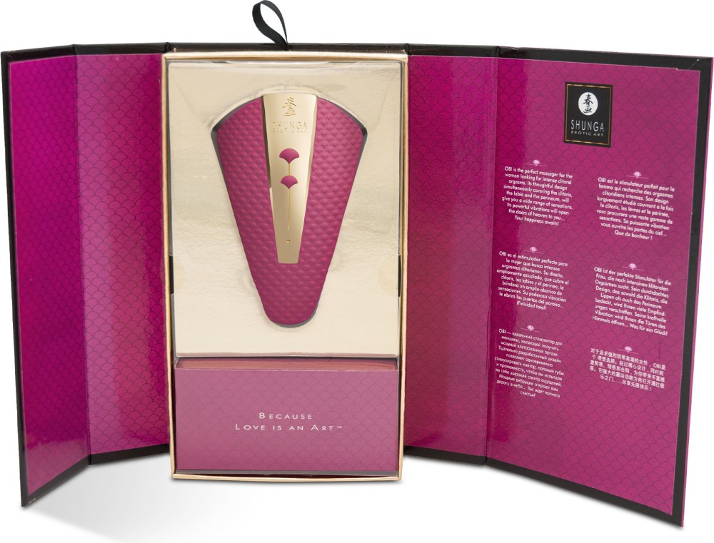 Shunga Obi stimolatore clitorideo magenta ricaricabile