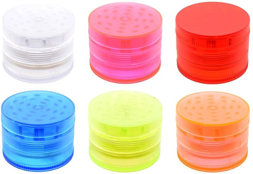 Grinder tritatabacco plastica gommata 50 mm 4 parti