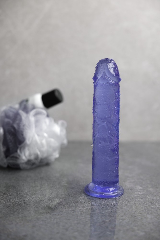 RealRock Straight Suction Cup 7 dildo realistico blu