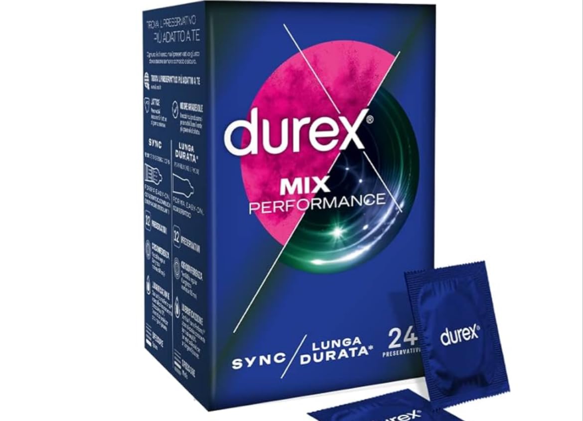 Durex Mix Performance preservativi 24 pezzi Sync e ritardanti