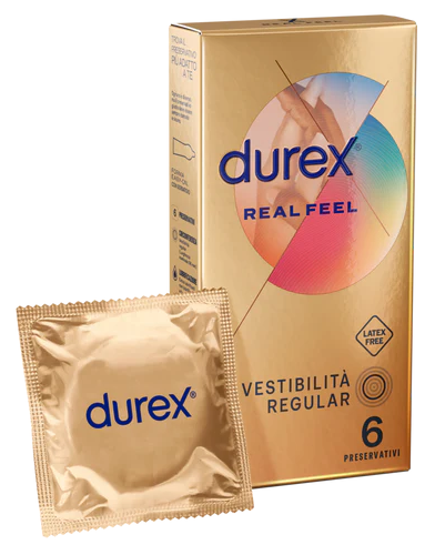 Durex Real Feel preservativi 6 pezzi effetto naturale